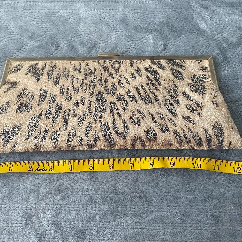 Hobo International Leopard Print Framed Clutch NWOT